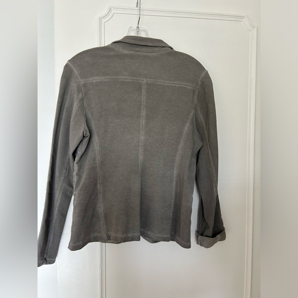 French Terry blazer with silver thread detailing. - Picture 2 of 4